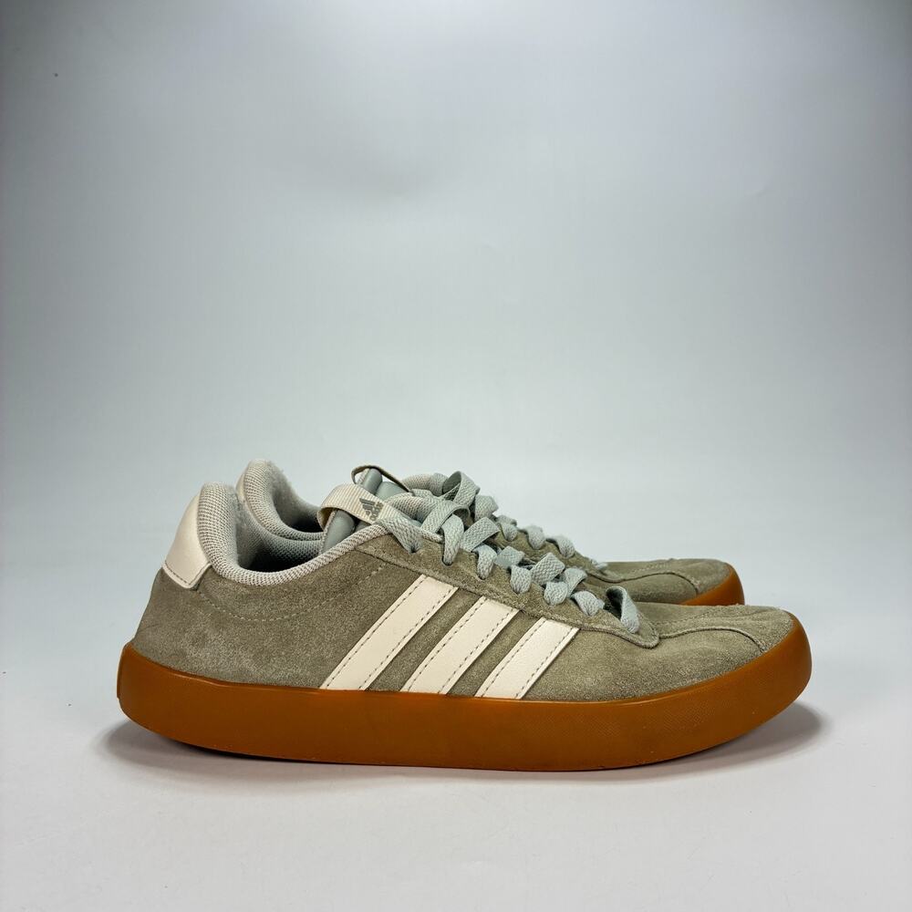 adidas VL Court 2.0 Olive Green Gum Casual Sneakers Shoes JP7539 Women's Size 7